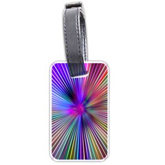 Rays Colorful Laser Ray Light Luggage Tag (one Side) by Bajindul