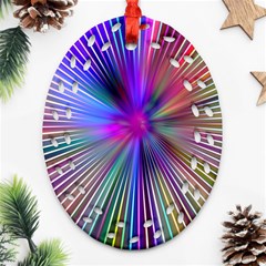 Rays Colorful Laser Ray Light Ornament (oval Filigree)