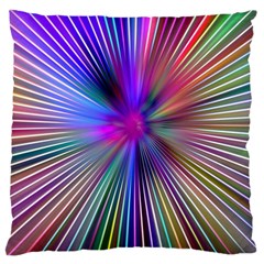 Rays Colorful Laser Ray Light Large Cushion Case (one Side) by Bajindul