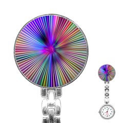 Rays Colorful Laser Ray Light Stainless Steel Nurses Watch by Bajindul