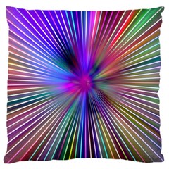 Rays Colorful Laser Ray Light Large Flano Cushion Case (one Side) by Bajindul