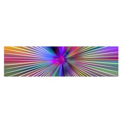 Rays Colorful Laser Ray Light Satin Scarf (oblong) by Bajindul