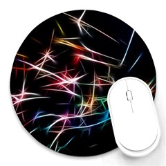 Lights Star Sky Graphic Night Round Mousepads by HermanTelo