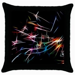 Lights Star Sky Graphic Night Throw Pillow Case (black) by HermanTelo