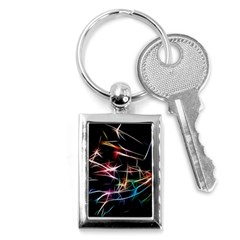 Lights Star Sky Graphic Night Key Chain (rectangle) by HermanTelo