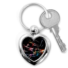 Lights Star Sky Graphic Night Key Chain (heart) by HermanTelo