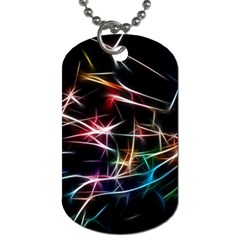 Lights Star Sky Graphic Night Dog Tag (one Side)