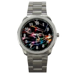 Lights Star Sky Graphic Night Sport Metal Watch by HermanTelo