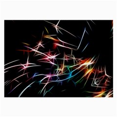 Lights Star Sky Graphic Night Large Glasses Cloth (2 Sides) by HermanTelo