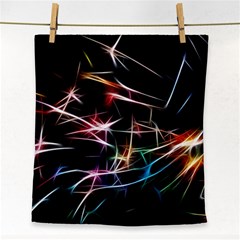 Lights Star Sky Graphic Night Face Towel by HermanTelo