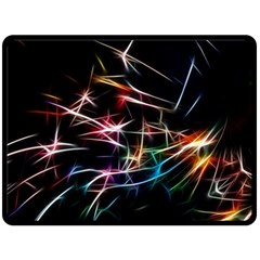 Lights Star Sky Graphic Night Fleece Blanket (large)  by HermanTelo