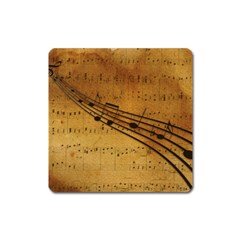 Background Music Square Magnet by Mariart