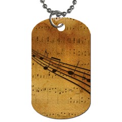 Background Music Dog Tag (one Side)