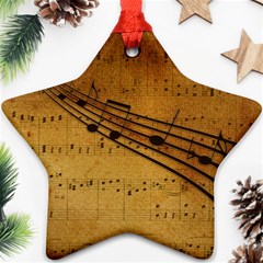 Background Music Star Ornament (two Sides)