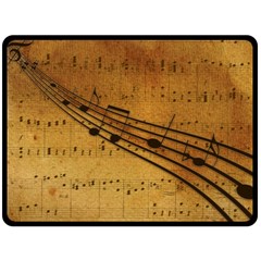 Background Music Double Sided Fleece Blanket (large) 