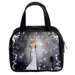 Wonderful Fairy With Butterflies And Dragonfly Classic Handbag (two Sides) by FantasyWorld7