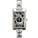 Clock Face 5 Rectangle Italian Charm Watch Front