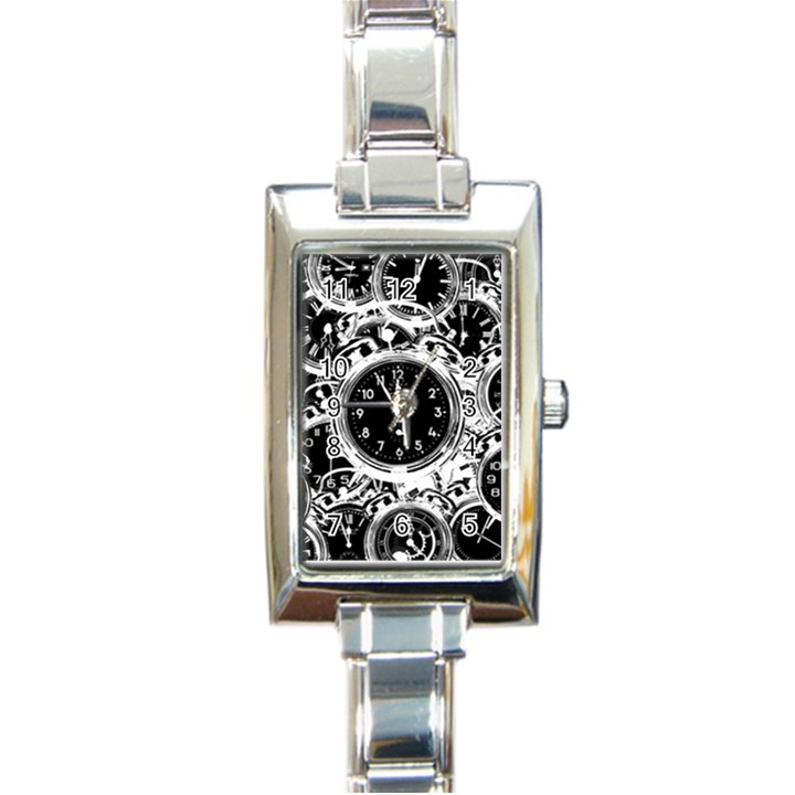 Clock Face 5 Rectangle Italian Charm Watch