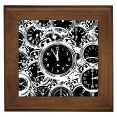 Clock Face 5 Framed Tile