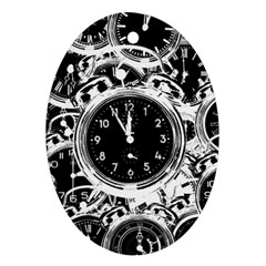 Clock Face 5 Ornament (oval)