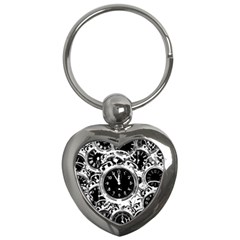 Clock Face 5 Key Chain (heart)