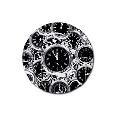 Clock Face 5 Rubber Coaster (round) 