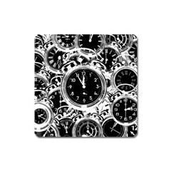 Clock Face 5 Square Magnet