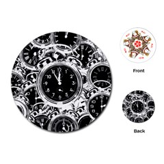 Clock Face 5 Playing Cards Single Design (round)