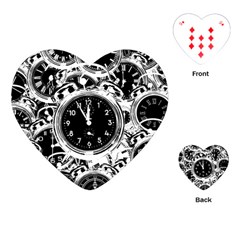 Clock Face 5 Playing Cards Single Design (heart)