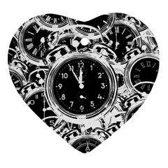 Clock Face 5 Heart Ornament (two Sides) by impacteesstreetwearten