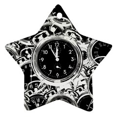 Clock Face 5 Star Ornament (two Sides)