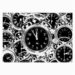 Clock Face 5 Large Glasses Cloth (2 Sides)