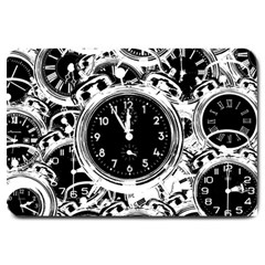 Clock Face 5 Large Doormat  by impacteesstreetwearten