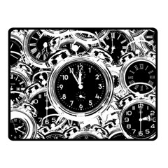 Clock Face 5 Double Sided Fleece Blanket (small) 