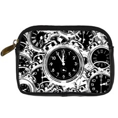 Clock Face 5 Digital Camera Leather Case