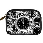 Clock Face 5 Digital Camera Leather Case Front