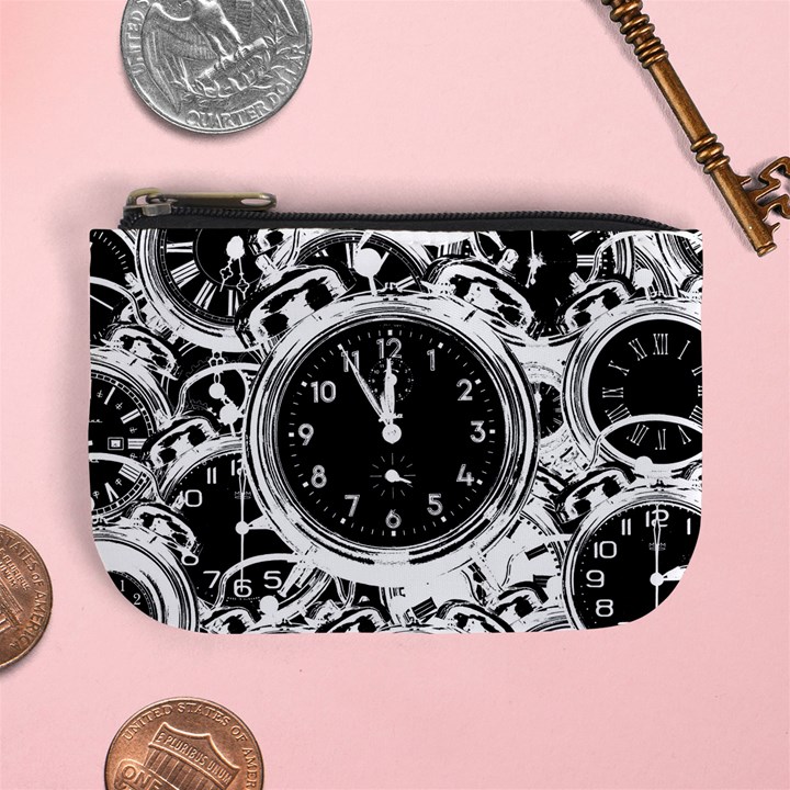 Clock Face 5 Mini Coin Purse