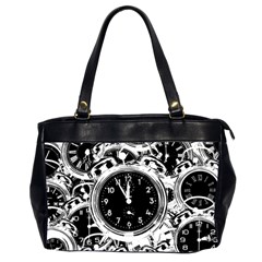 Clock Face 5 Oversize Office Handbag (2 Sides)