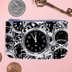 Clock Face 5 Large Coin Purse