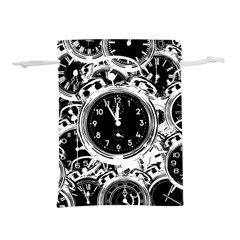 Clock Face 5 Lightweight Drawstring Pouch (l)