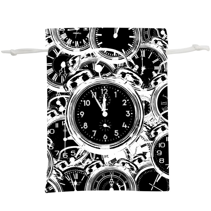 Clock Face 5  Lightweight Drawstring Pouch (XL)