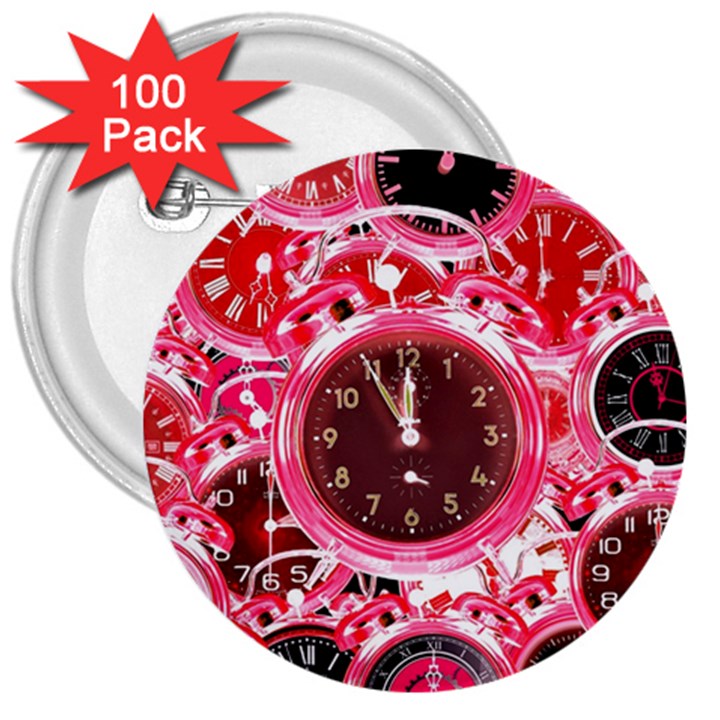 Clock Face 4 3  Buttons (100 pack) 