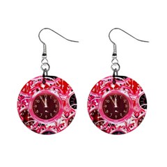 Clock Face 4 Mini Button Earrings