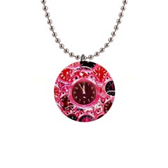 Clock Face 4 1  Button Necklace