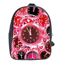 Clock Face 4 School Bag (large)