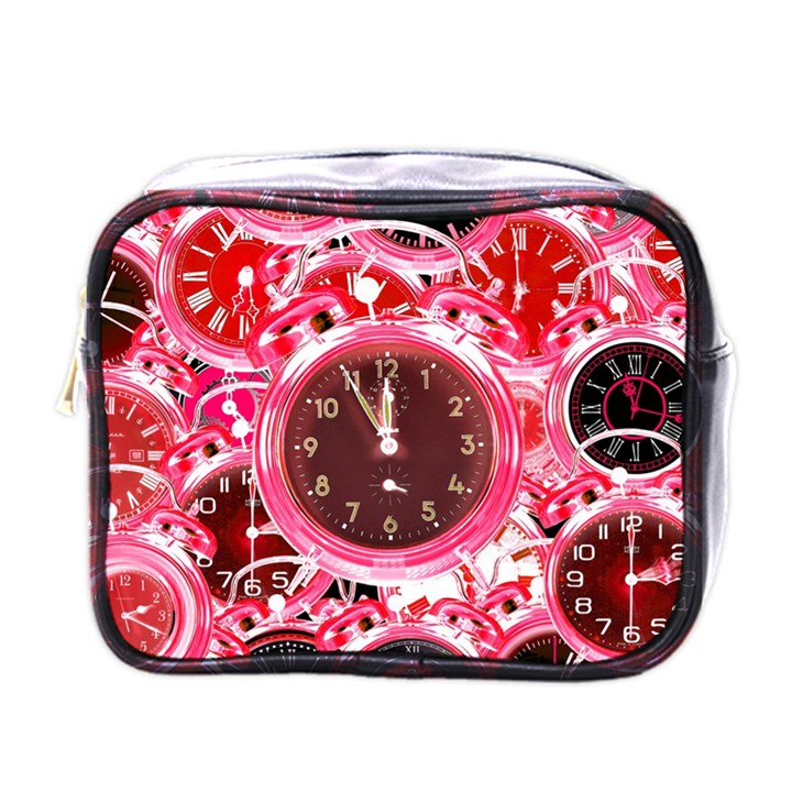 Clock Face 4 Mini Toiletries Bag (One Side)