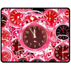 Clock Face 4 Fleece Blanket (Medium) 