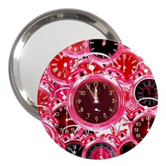 Clock Face 4 3  Handbag Mirrors