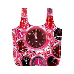 Clock Face 4 Full Print Recycle Bag (M)