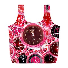 Clock Face 4 Full Print Recycle Bag (L)